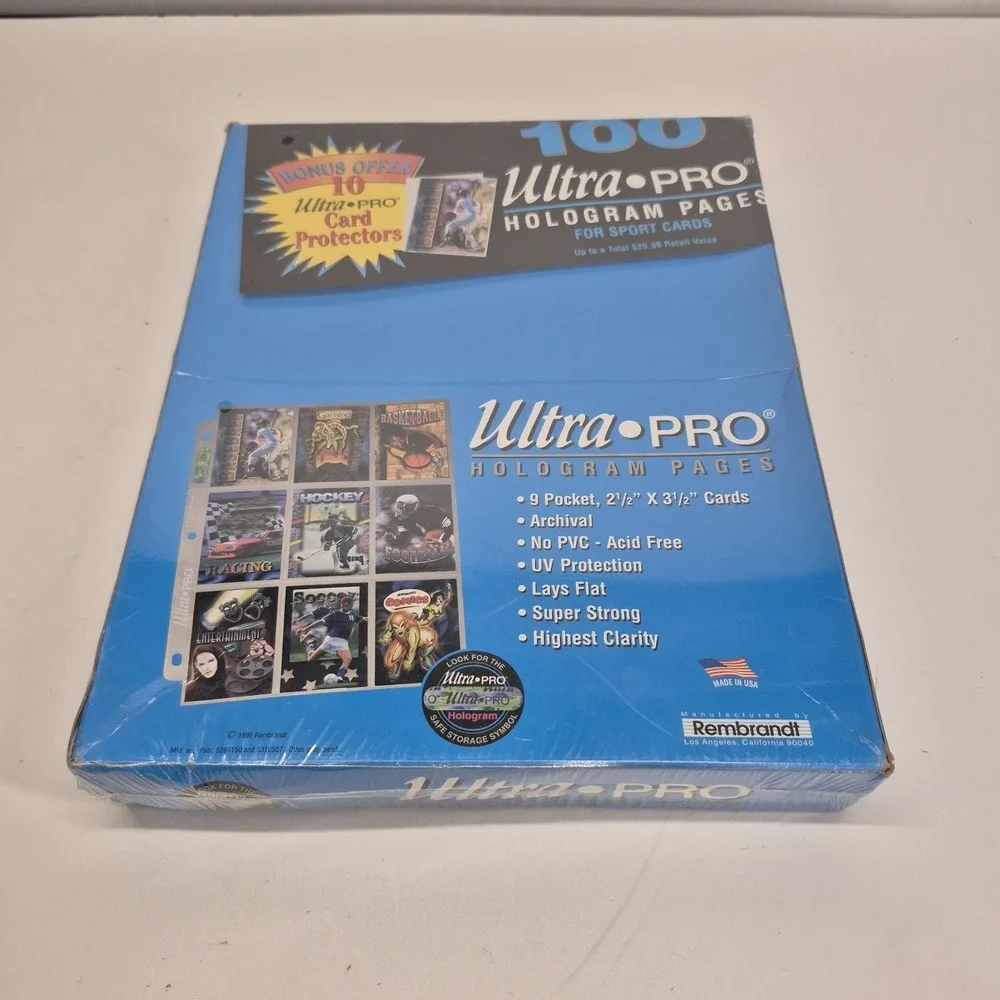 Vintage Ultra Pro Platinum 9-Pocket Trading Card Pages 100 ct Sealed Rembrandt